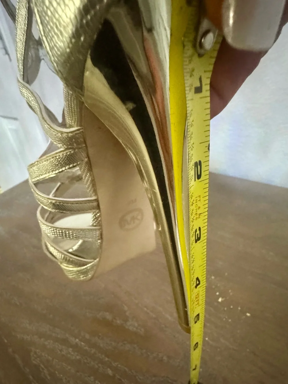 Michael Kors Strappy Metallic Gold High Heel Sandals for Women